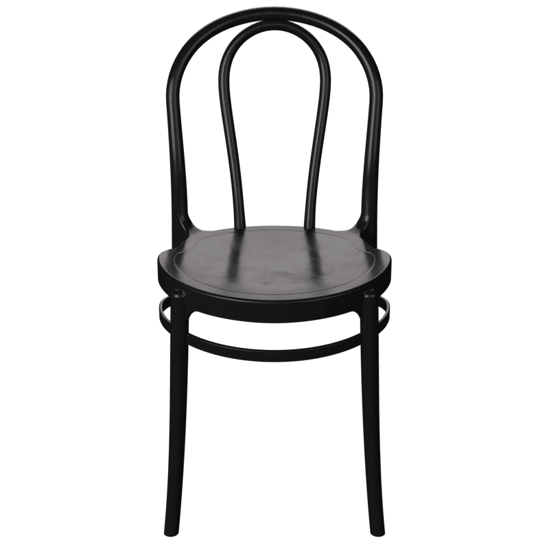 Cadeira de Plástico Retrô Slim - Preta